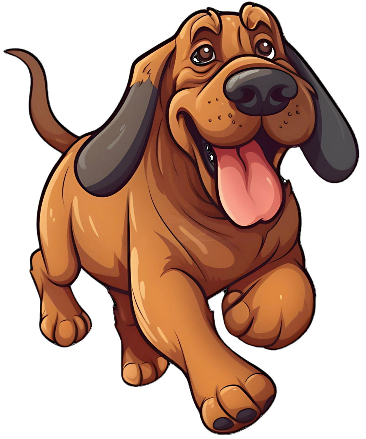 Set of 2 Bloodhound Dog Decal Stickers with Free Custom Text