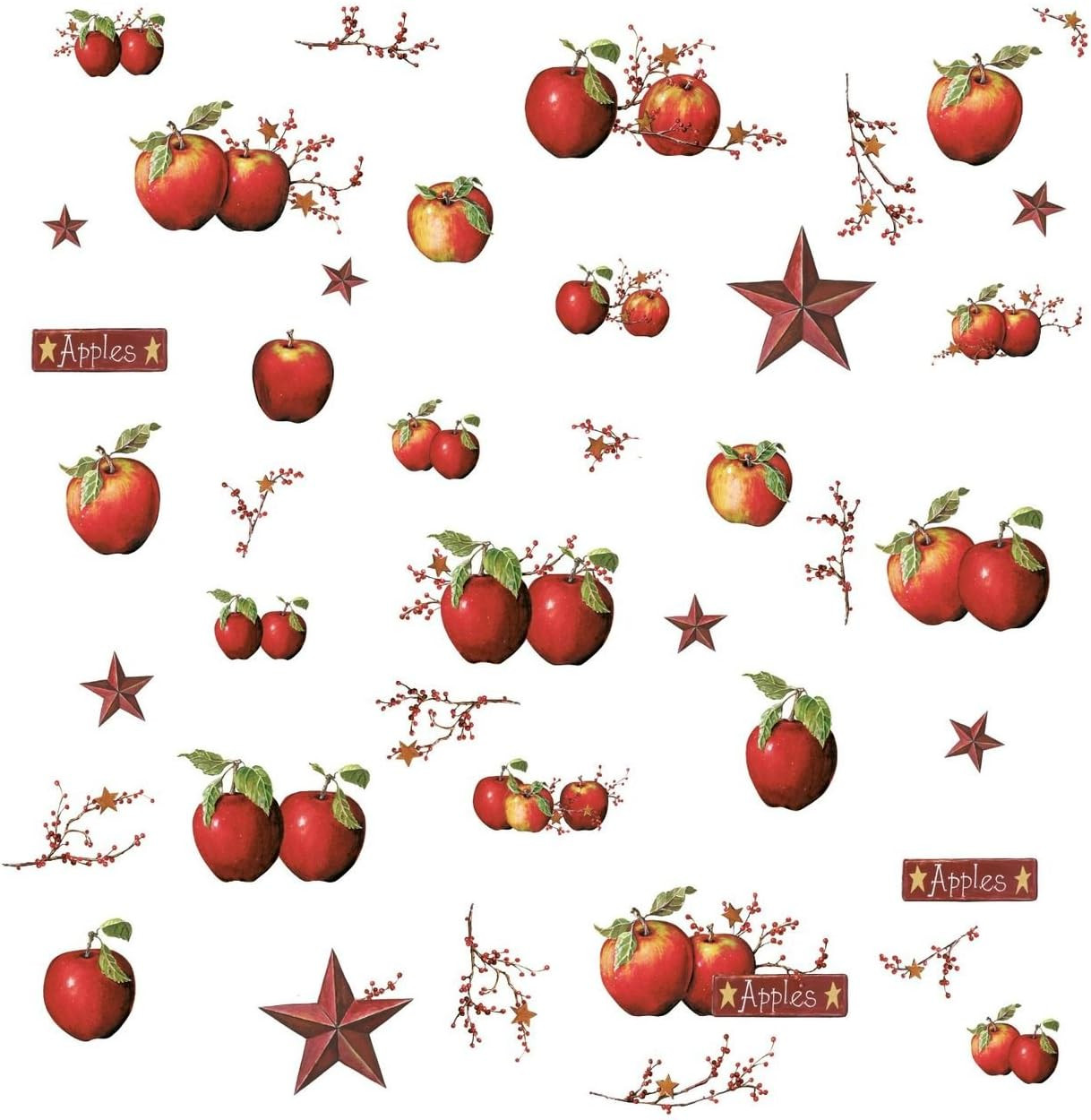 RMK1570SCS Rustic Country Apples Peel and Stick Wall Decals