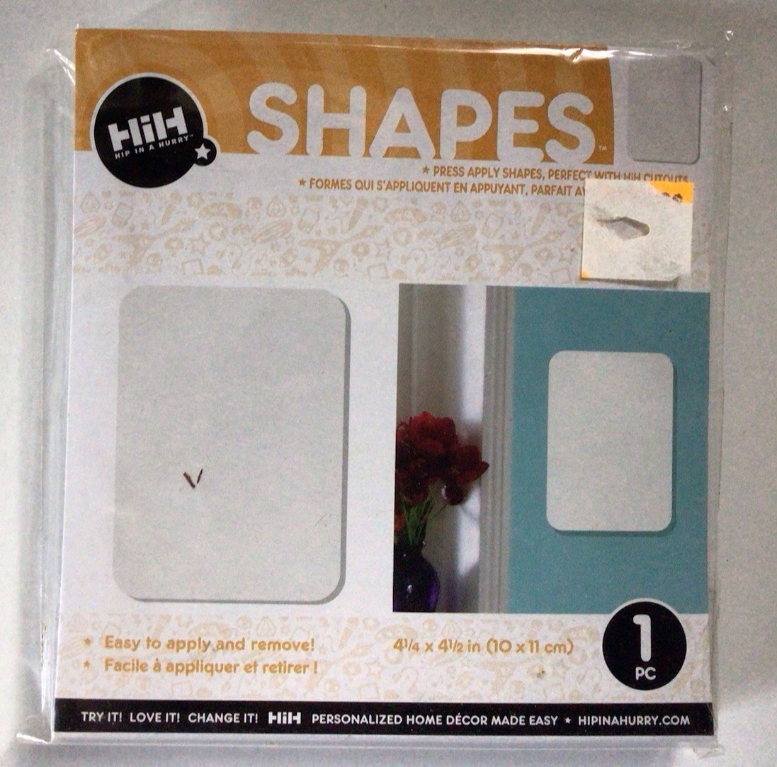 New Hip in Hurry REMOVEABLE PVC SHAPES ** Rectangle 4.25 x 4.5 HIH2013