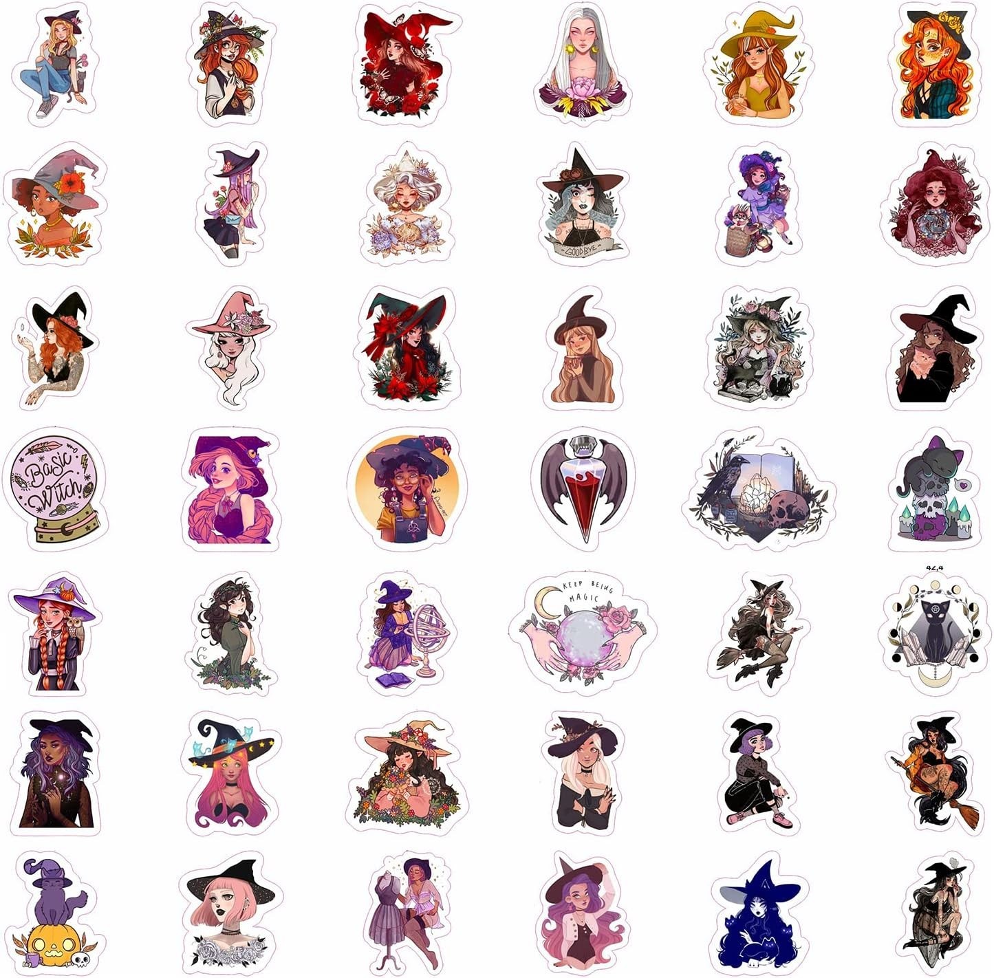 BulbaCraft Witch Stickers, Witchy Stickers, Witchy Gifts, Witch Party Favors, Gi
