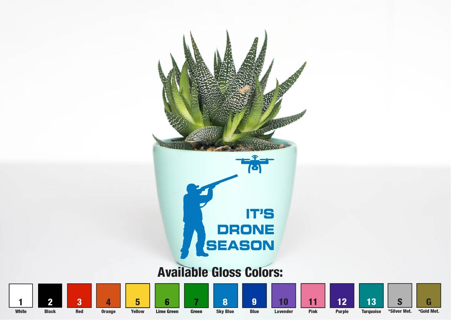 Drone Season Decal Sticker Hunter Shoot Anti Spy Privacy No Drones Zone USA