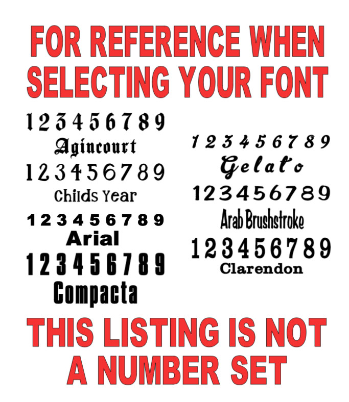 SET OF 2 Custom Mailbox Numbers Vinyl Decals / Stickers – Choose Size & Color
