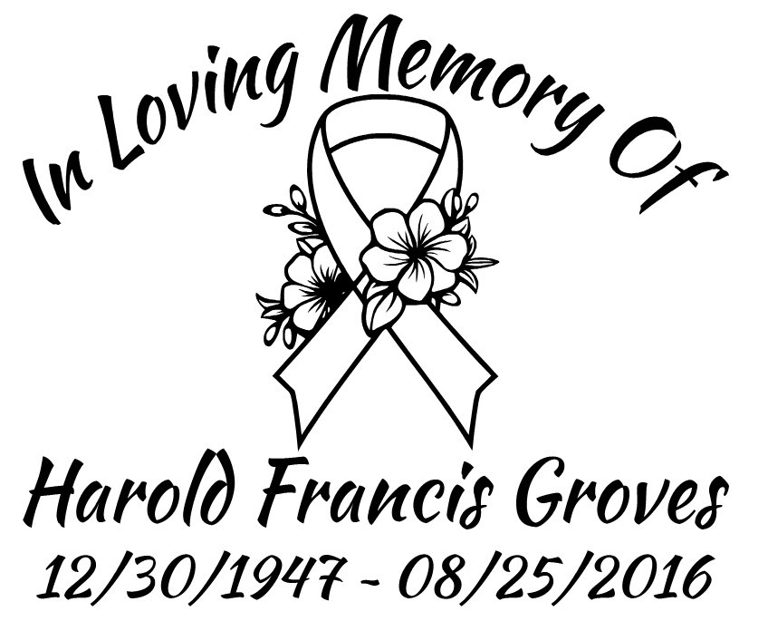 In Loving Memory Decal Cancer Ribbon Flowers Floral Car Vinyl Sticker Custom