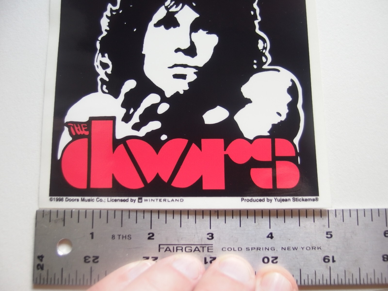 🎤 Vintage 1998 The Doors Jim Morrison Sticker Winterland 5"x5" Rock Band Decal