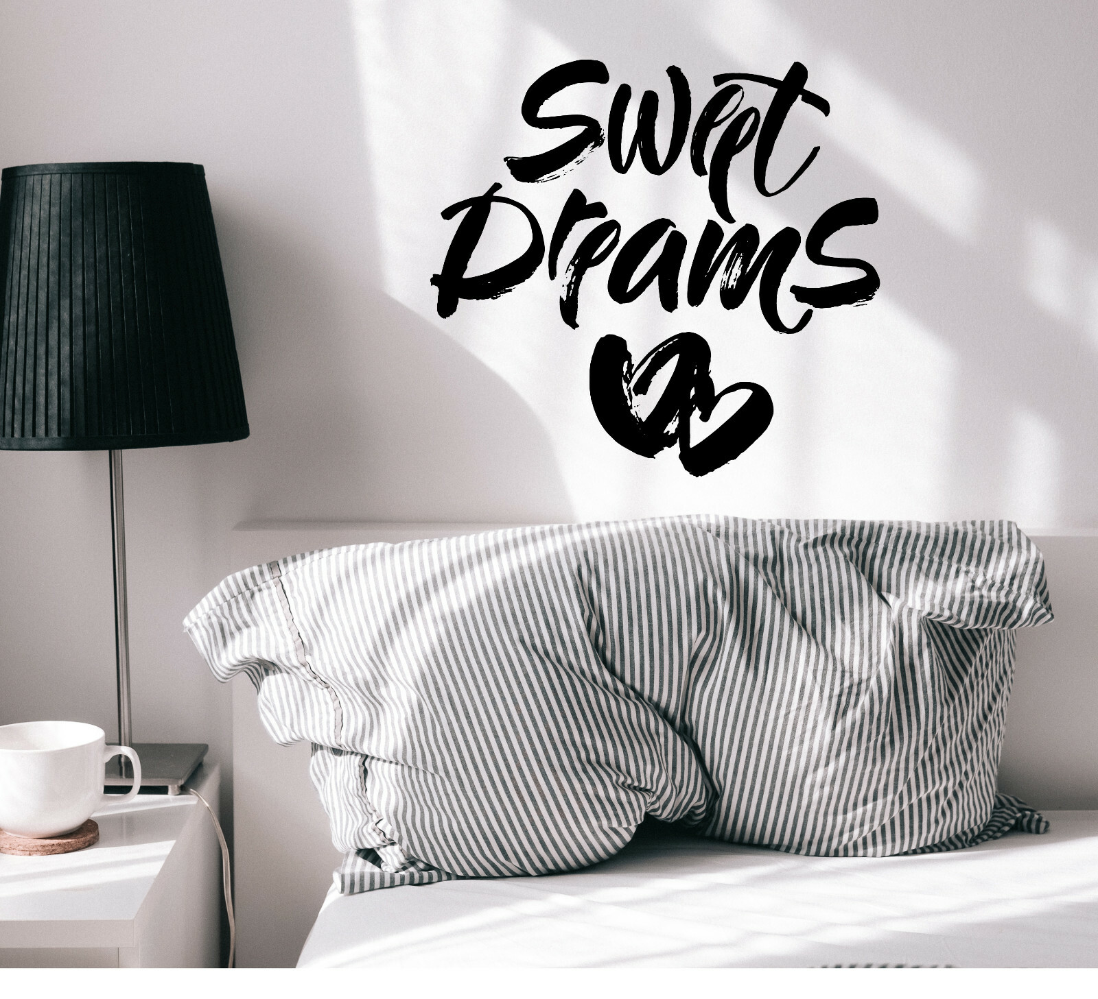 Vinyl Wall Decal Sweet Dreams Romance Bedroom Stickers 22.5 in x 21 in gz281