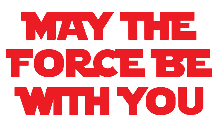 MAY THE FORCE BE WITH YOU, JEDI, STAR WARS, Decal Sticker for Car, Laptop, Cover