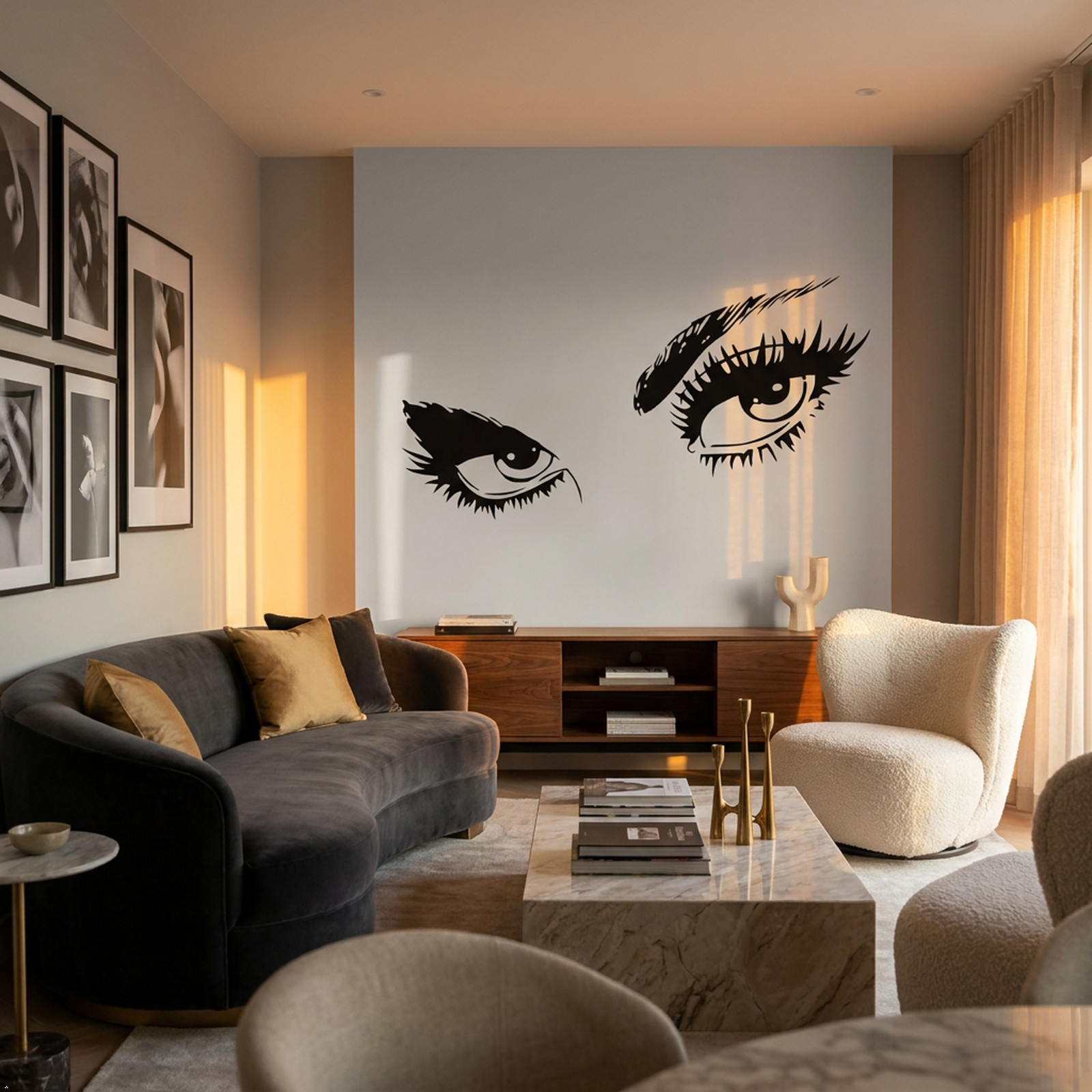 Beautiful Eyes Removable Wall Art Decal Sticker Decor Mural DIY Vinyl
