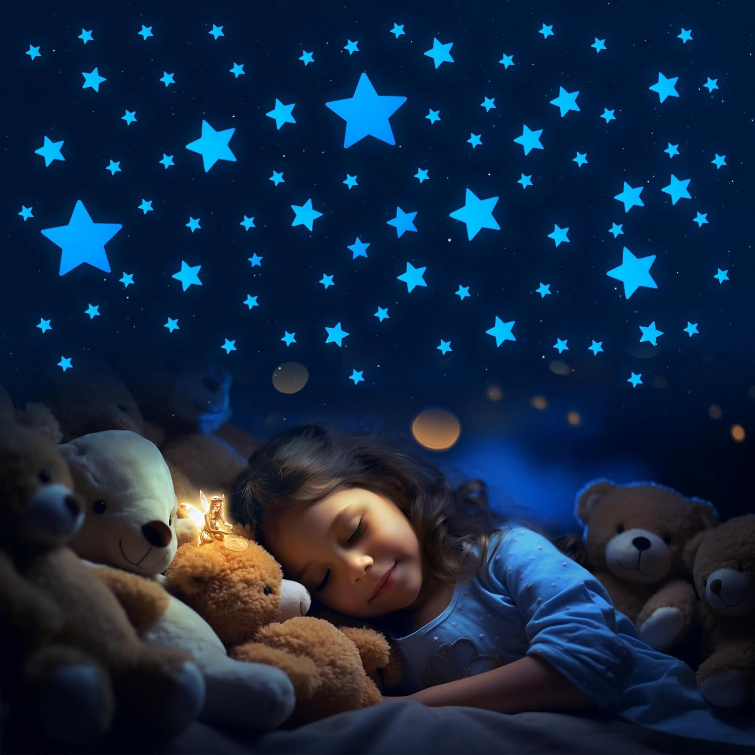 Glow in the Dark Stars Wall Stickers – 469 Pcs, Perfect for Kids' Nursery, Bedro