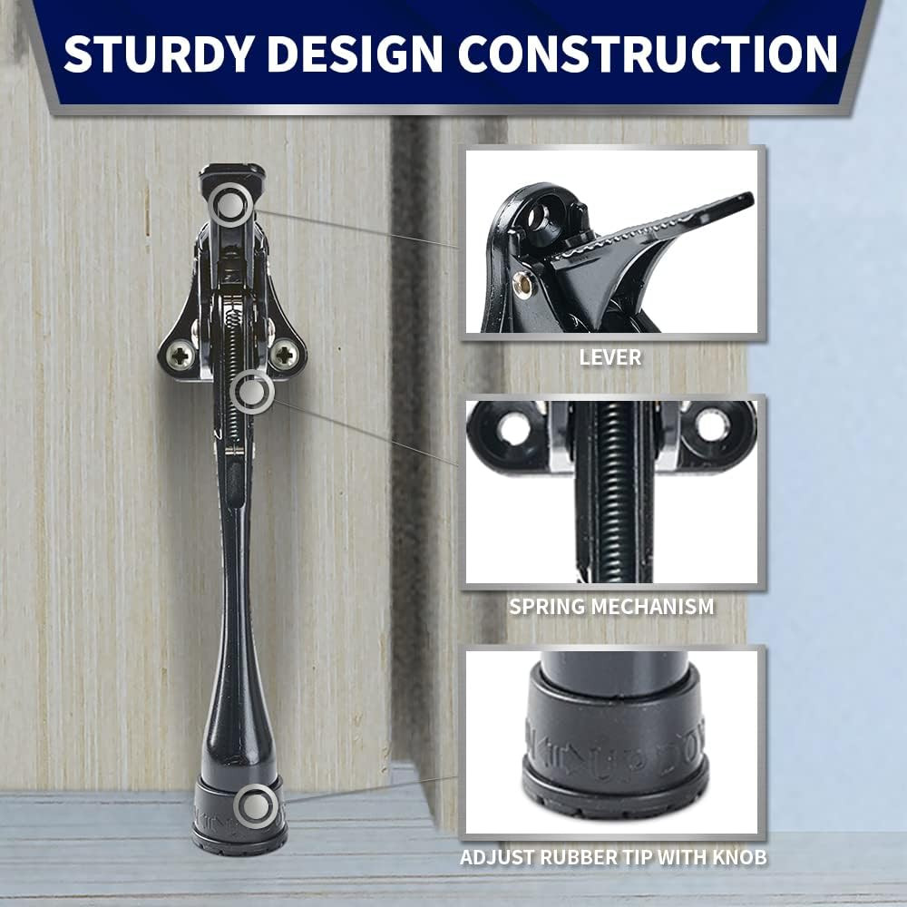 Kickdown Door Stopper, 6-Inch Commercial Heavy Duty Door Stop Holder Kick Door K