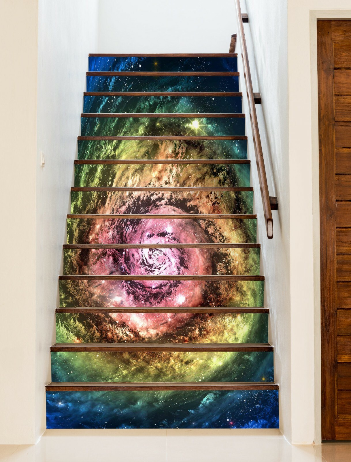 3D Starry Vortex ZHU985 Stair Risers Decoration Photo Mural Vinyl Wallpaper Amy
