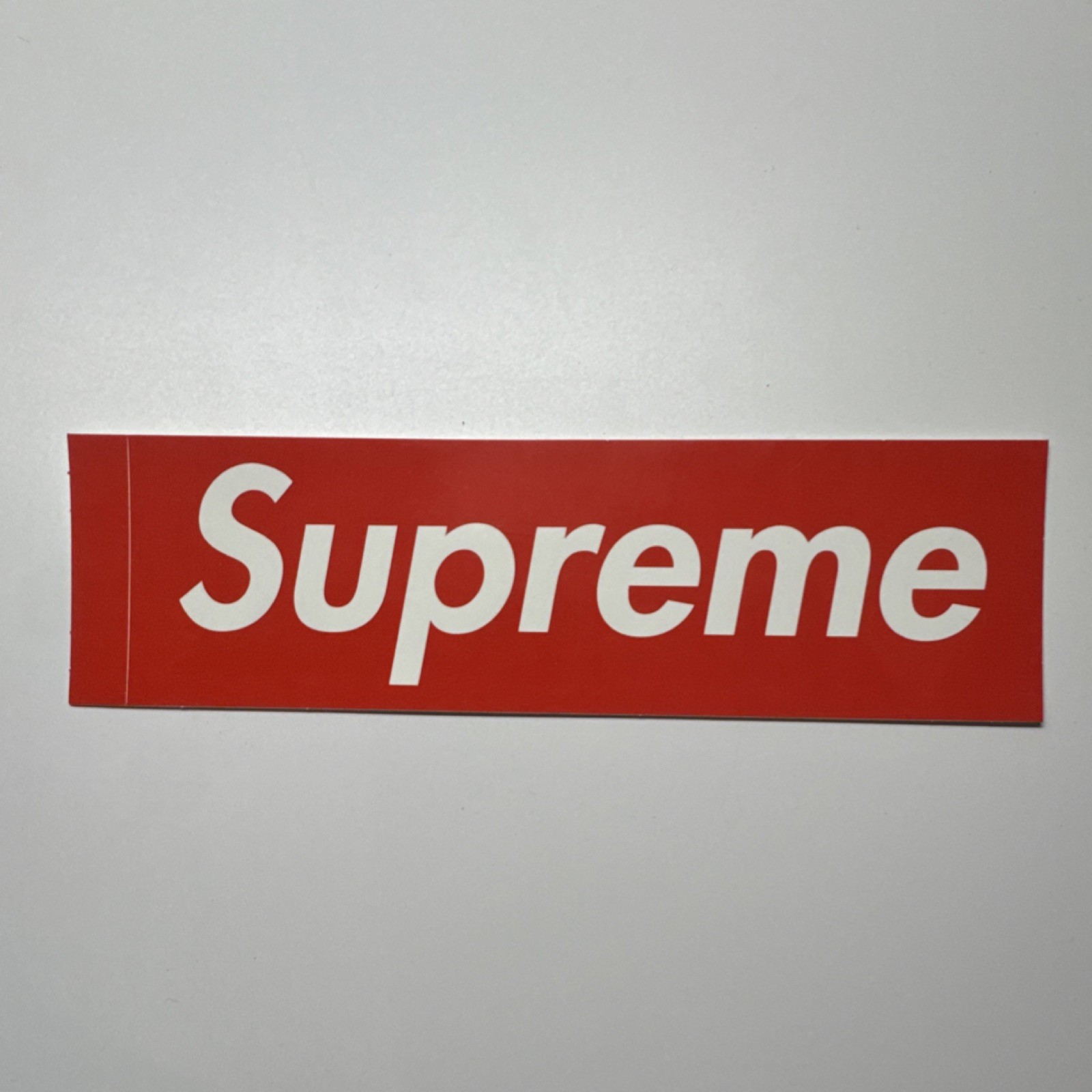 Supreme Box Logo Vinyl Sticker Red White Rectangle Logo for Door Car Bin