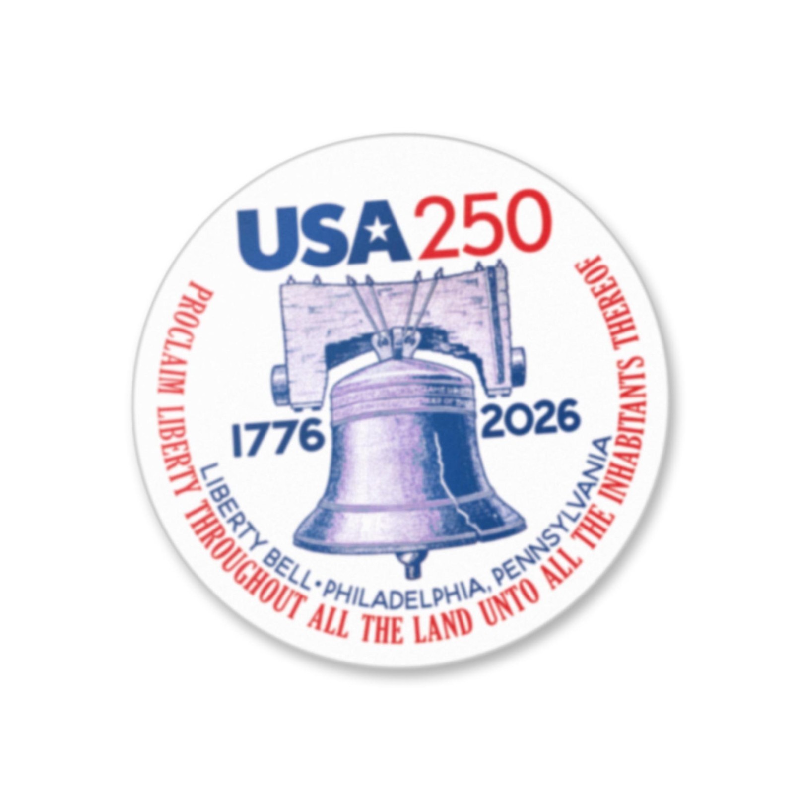 USA Stickers – Liberty Bell Decals – America, Semiquincentennial, 250 Freedom