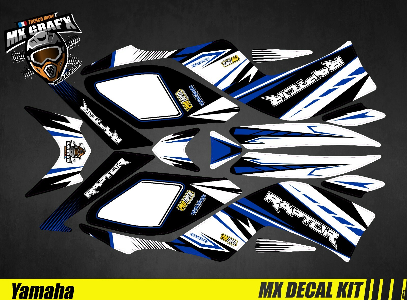 Decal Kit For Yamaha Raptor – White