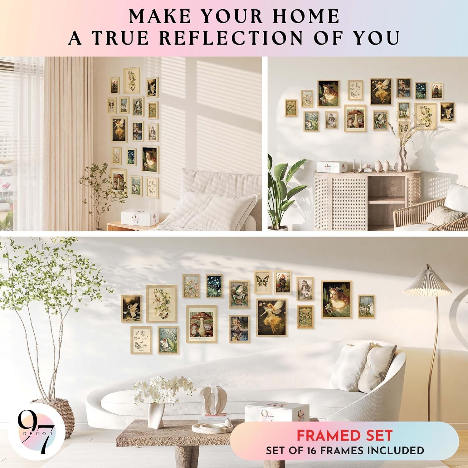 Whimsical Fairy Room Decor Set – Unframed Art Prints
