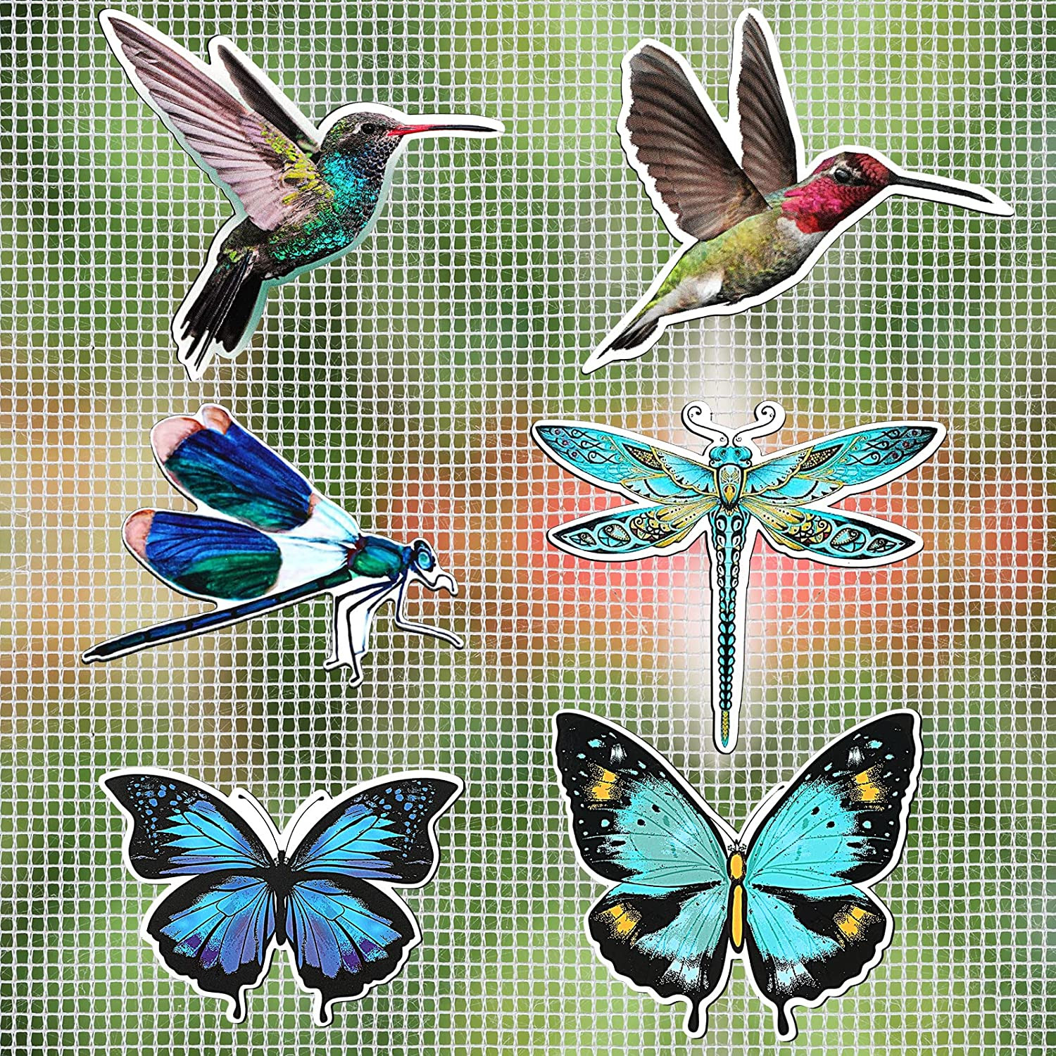 12 Pieces Magnets Screen Door Decals Double Sided Protector Magnetic Screen