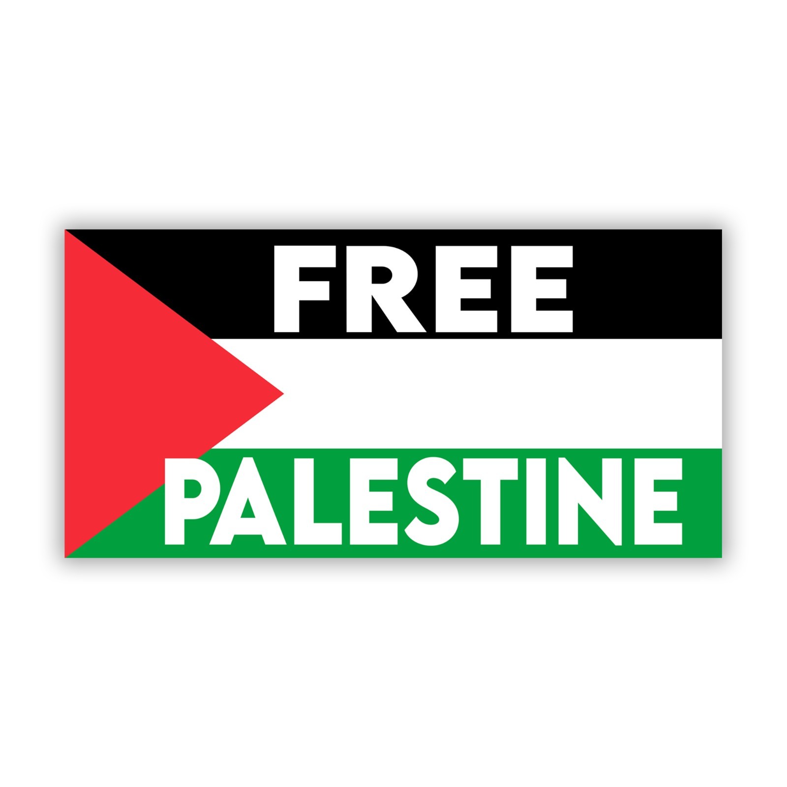 FREE PALESTINE Flag Sticker Die Cut Waterproof Vinyl Decal Smooth Surface