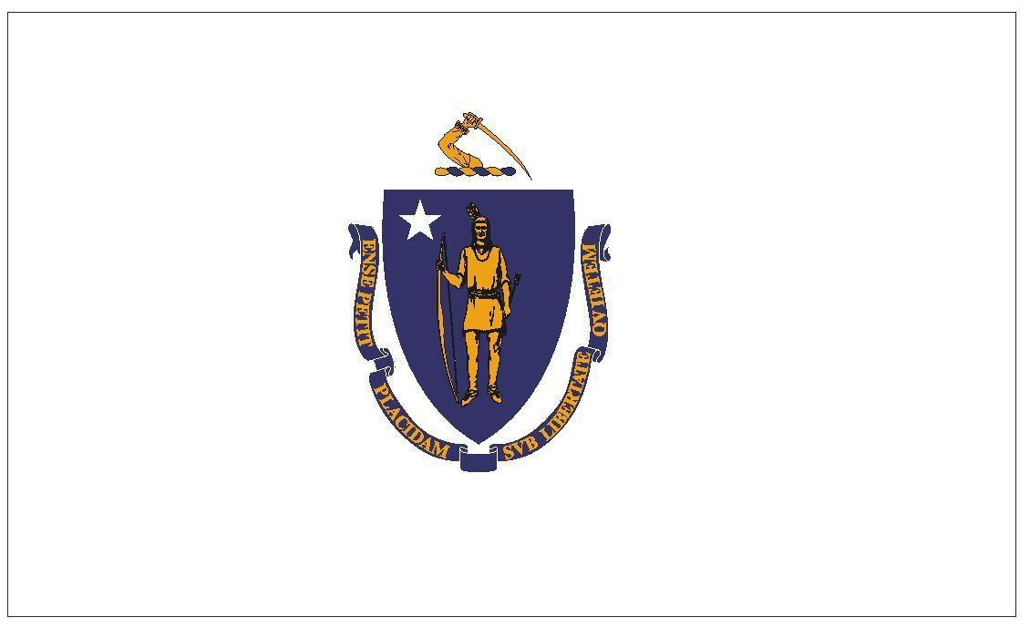 Massachusetts State Flag Sticker Decal F328