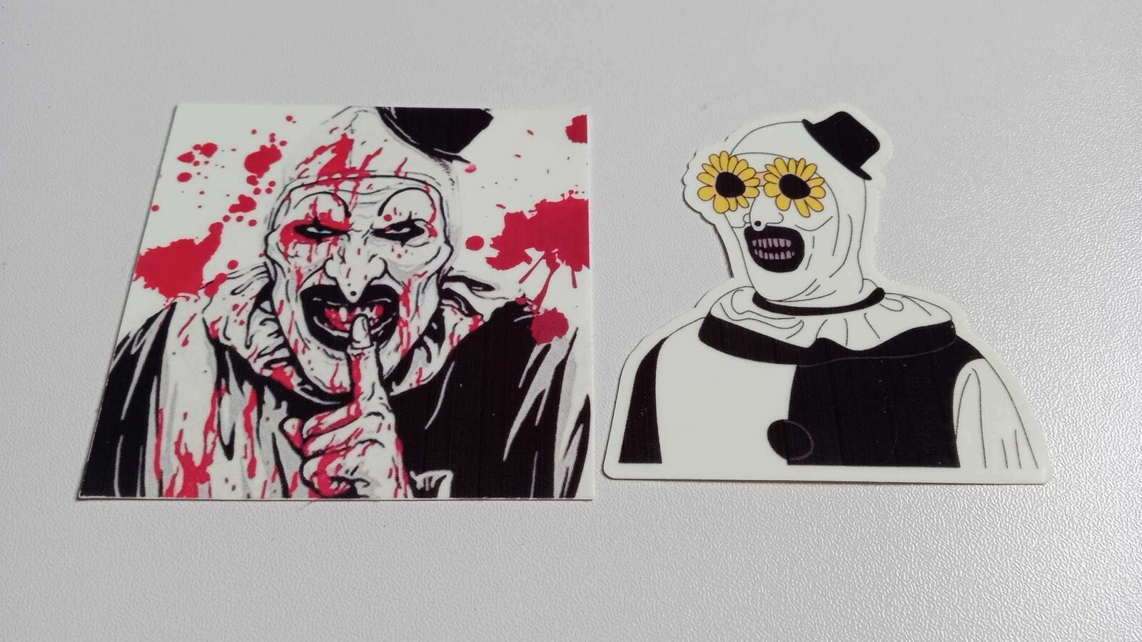 art the clown terrifier Horror 3 Inch Glow In The Dark Sticker Set Of 2