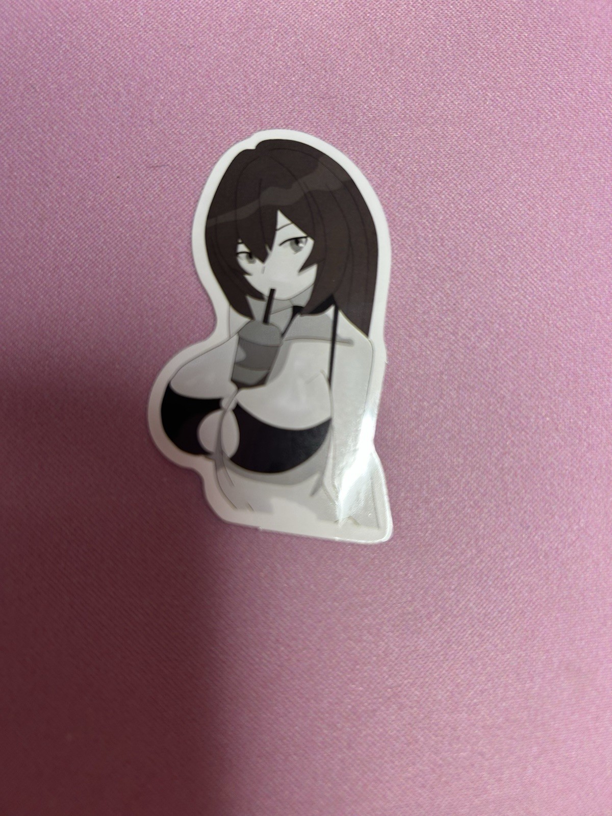 black and white waifu lewd stickers #2