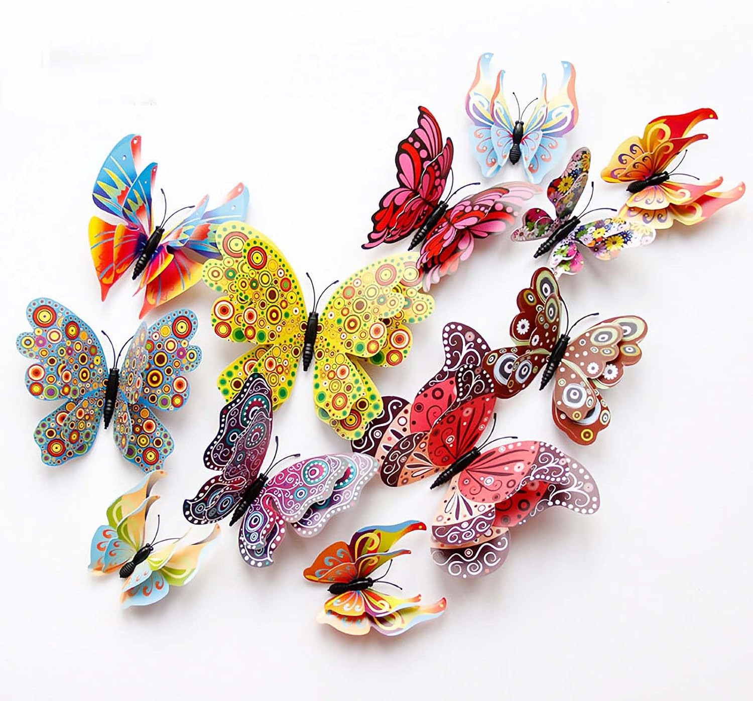 Butterfly Wall Decor 24/48 PCS, 3D Butterflies Stickers for Party Decorations wi