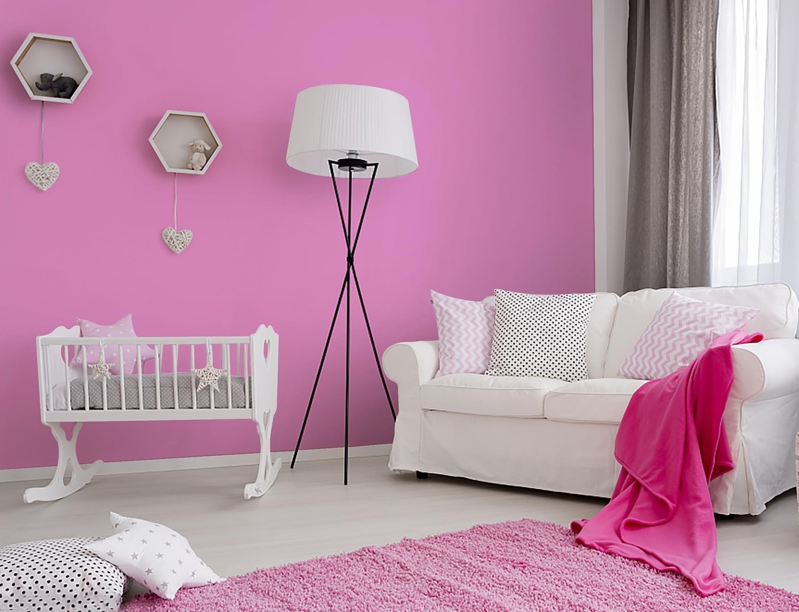 15.7"x197" Pink Peel and Stick Wallpaper Solid Color Pink Wallpaper Contact P…