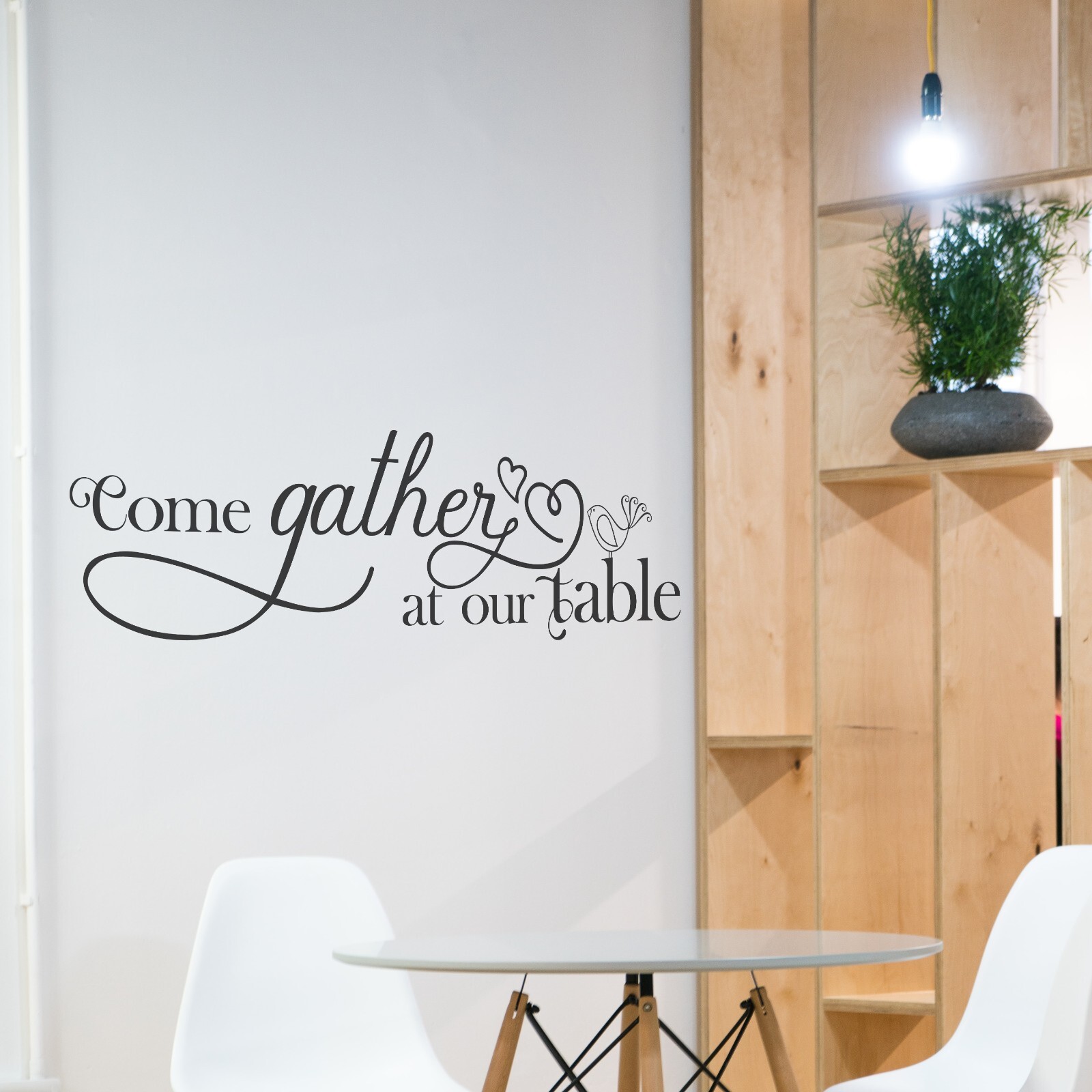 Come Gather at Our Table Wall Decal Sticker Dining Room Decor Family Quote Vinyl