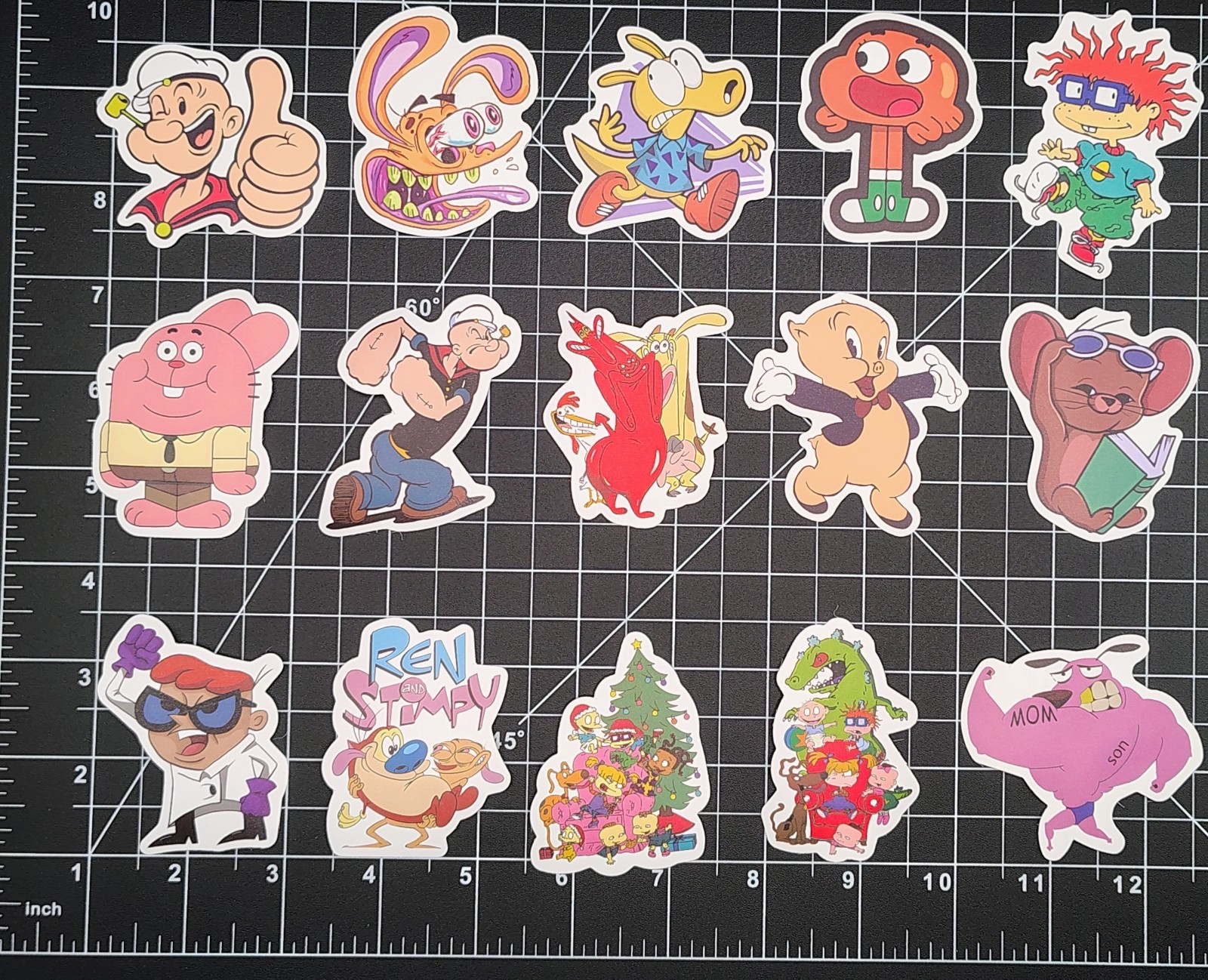 100 Pcs 90s Classic TV Cartoon Stickers Retro Y2K Decal Skateboard Laptop