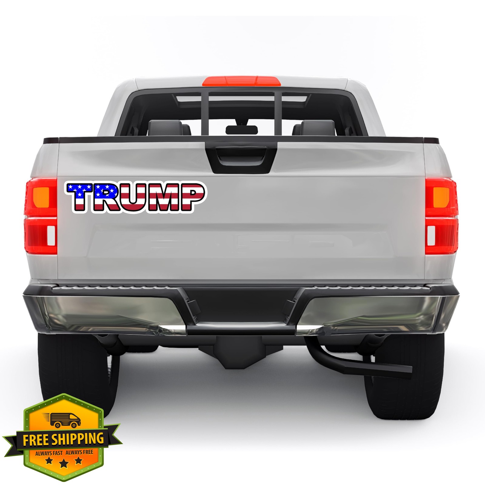 Black Diamond Art Trump Flag Sticker 9" x 2" Vinyl Decal