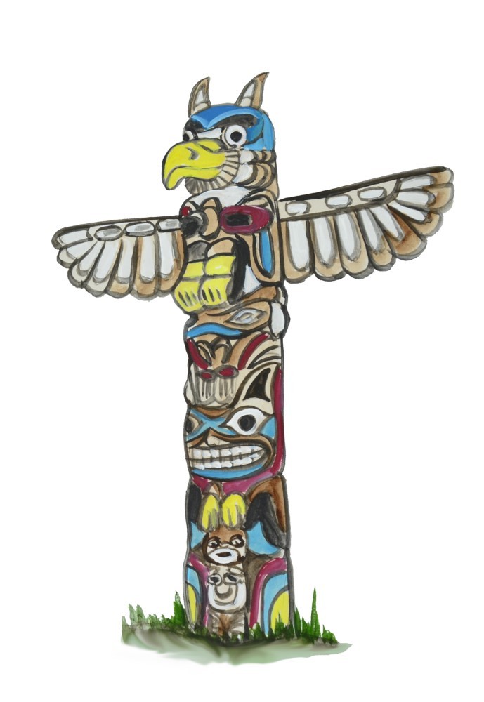 Decal Vinyl Sticker Totem Pole – Printed Vinyl Decal Made in USA