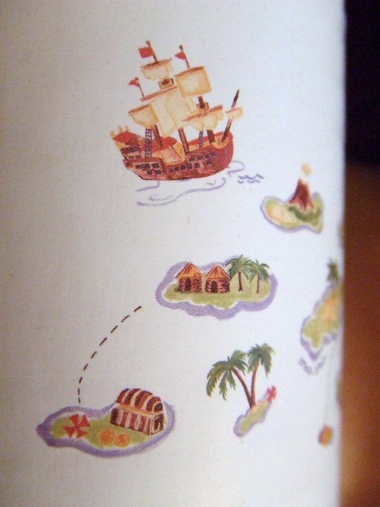 Pottery Barn Kids Pirate Ship Wall Mirror Decals Set of 13 New in Tube and Box!
