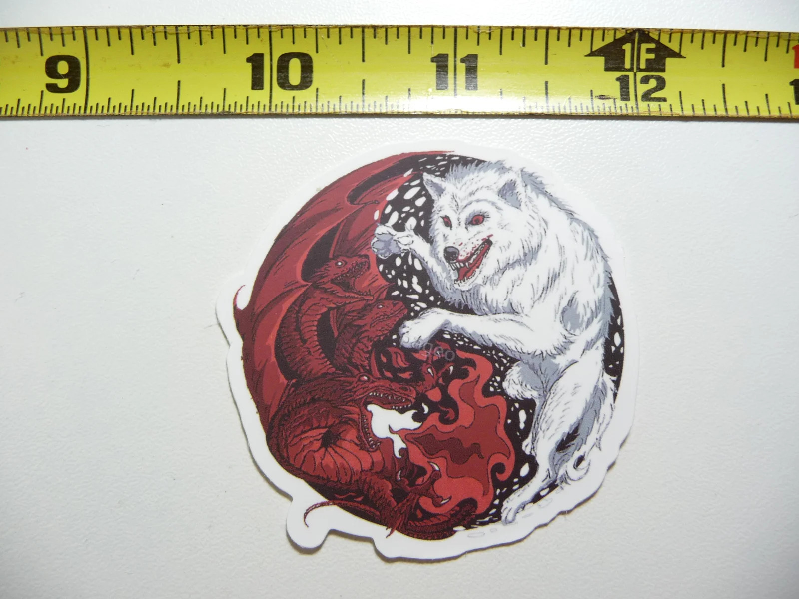 WOLF SNAKE FIGHT SMALL STICKER DECAL DOG WILD ANIMAL FUNNY