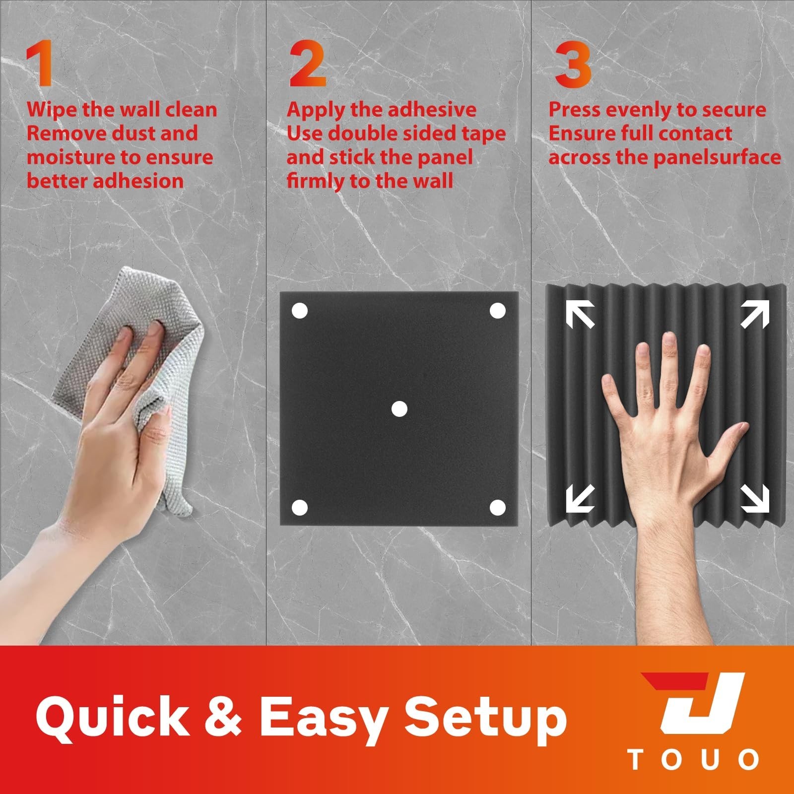 12 Pack Acoustic Panels – Sound Proof Foam Panels for Wall 12"x12"x1", Fla