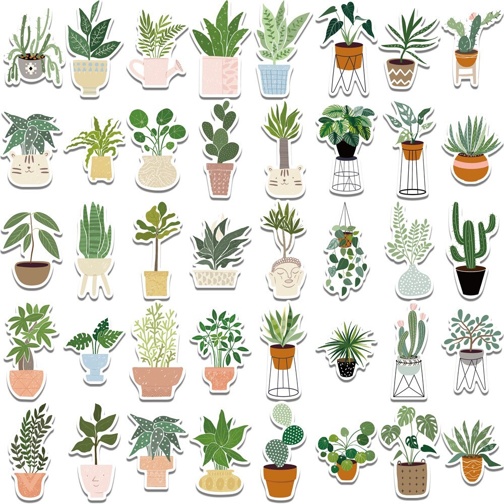 200pcs Leaf Stickers Pack, Plants leaf flower Stickers, #029047223