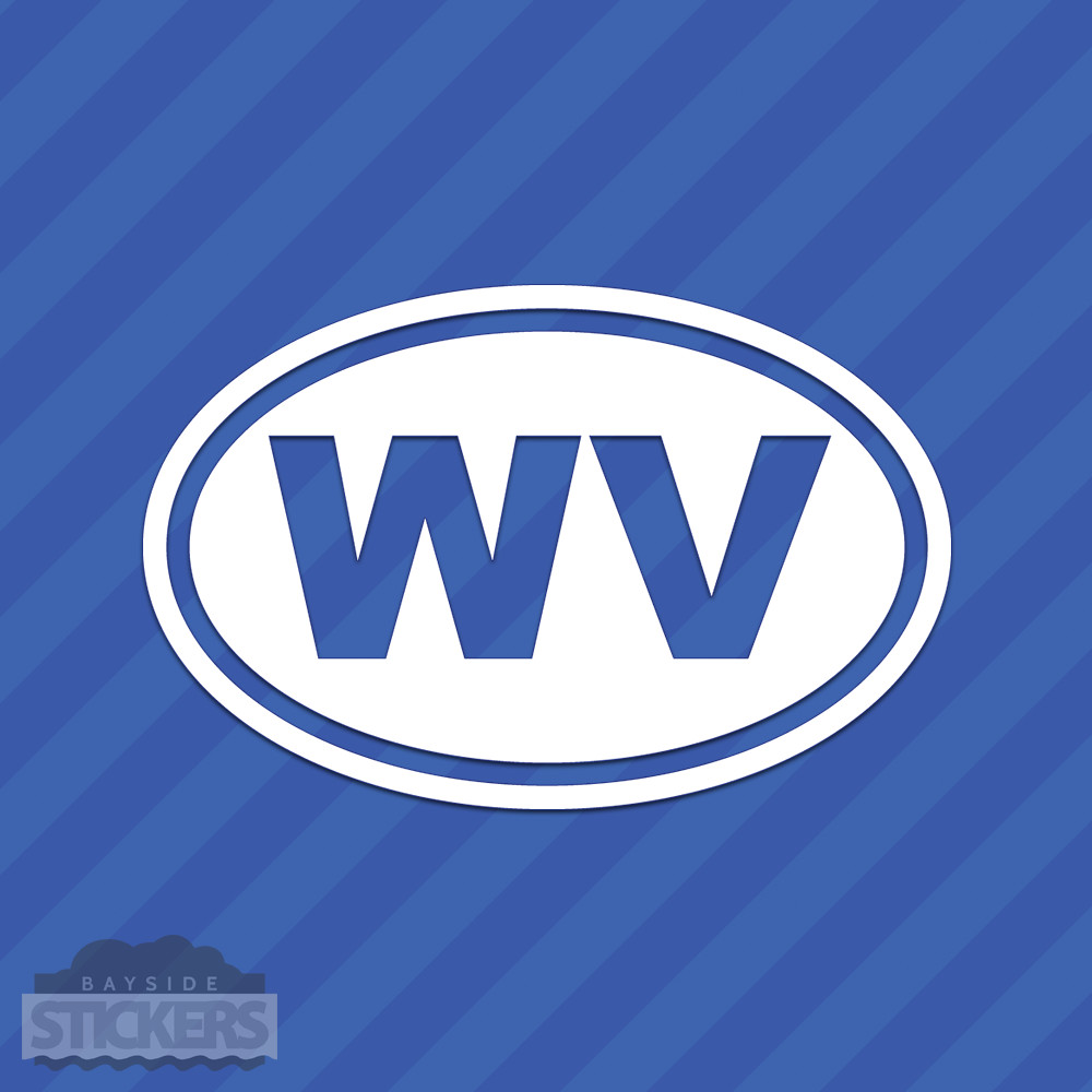 West Virginia WV Oval Vinyl Decal Sticker