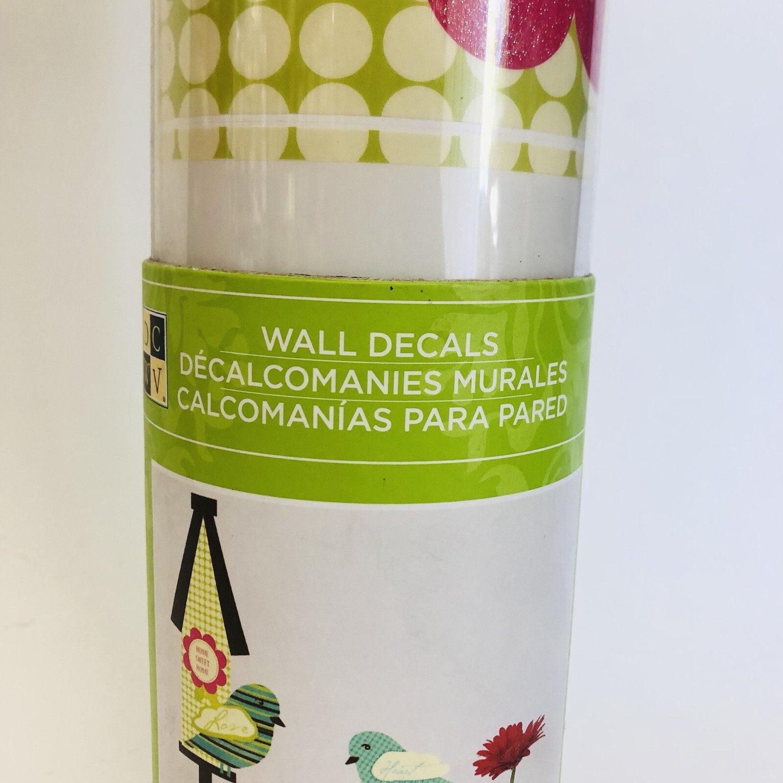 DCWV Decal Wall Art Birdhouses With Birds, Heart, Flower Regular Peel & Stick
