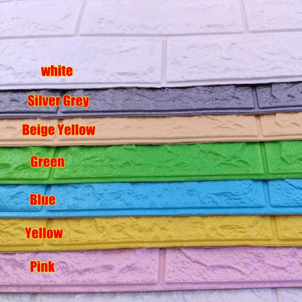 10pcs 3D Imitation Brick Home Wall Sticker Waterproof Self Adhesive Wallpaper