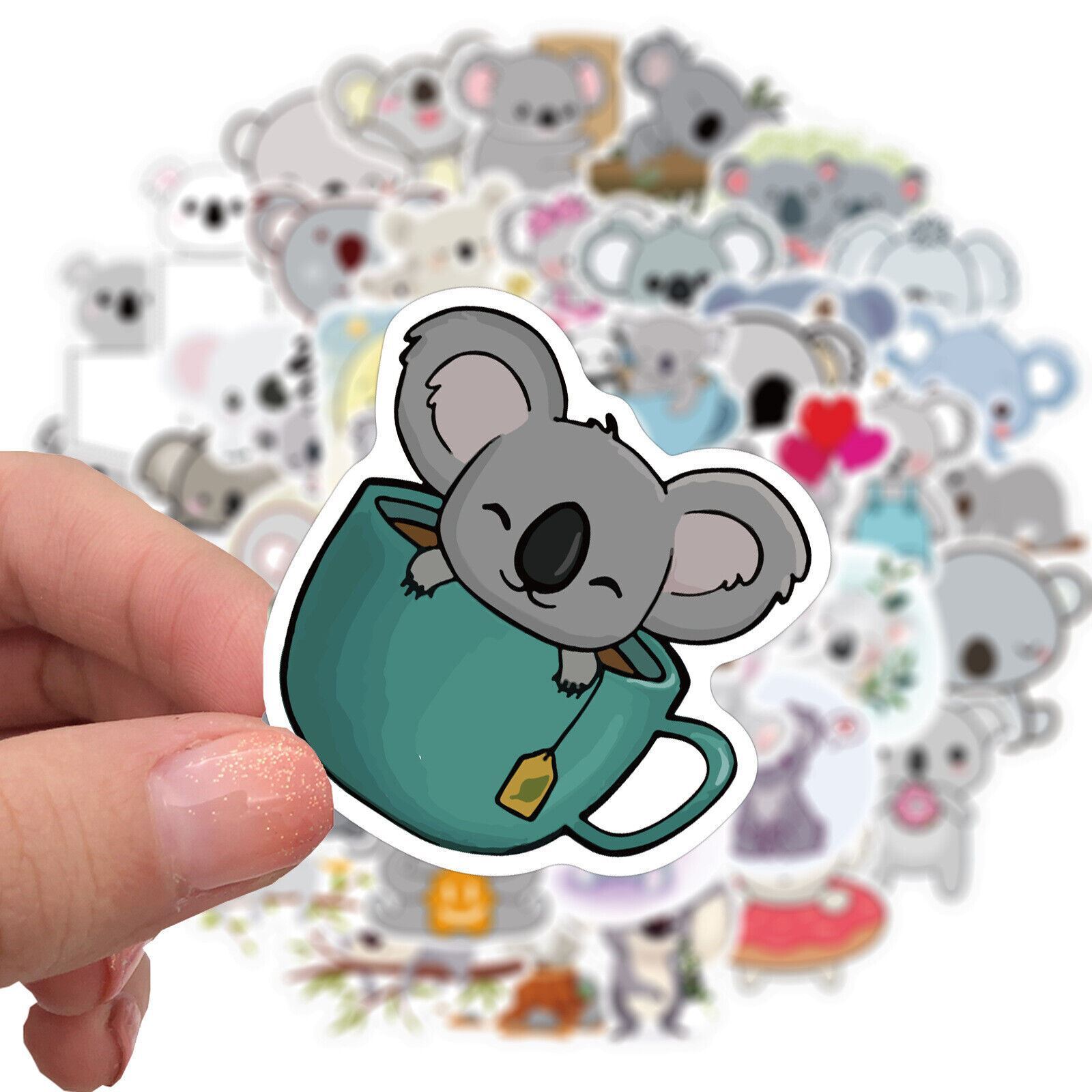 KOALA Vinyl Stickers [B] AUSTRALIA Animals BEAR ~Waterproof WATER BOTTLE Decals