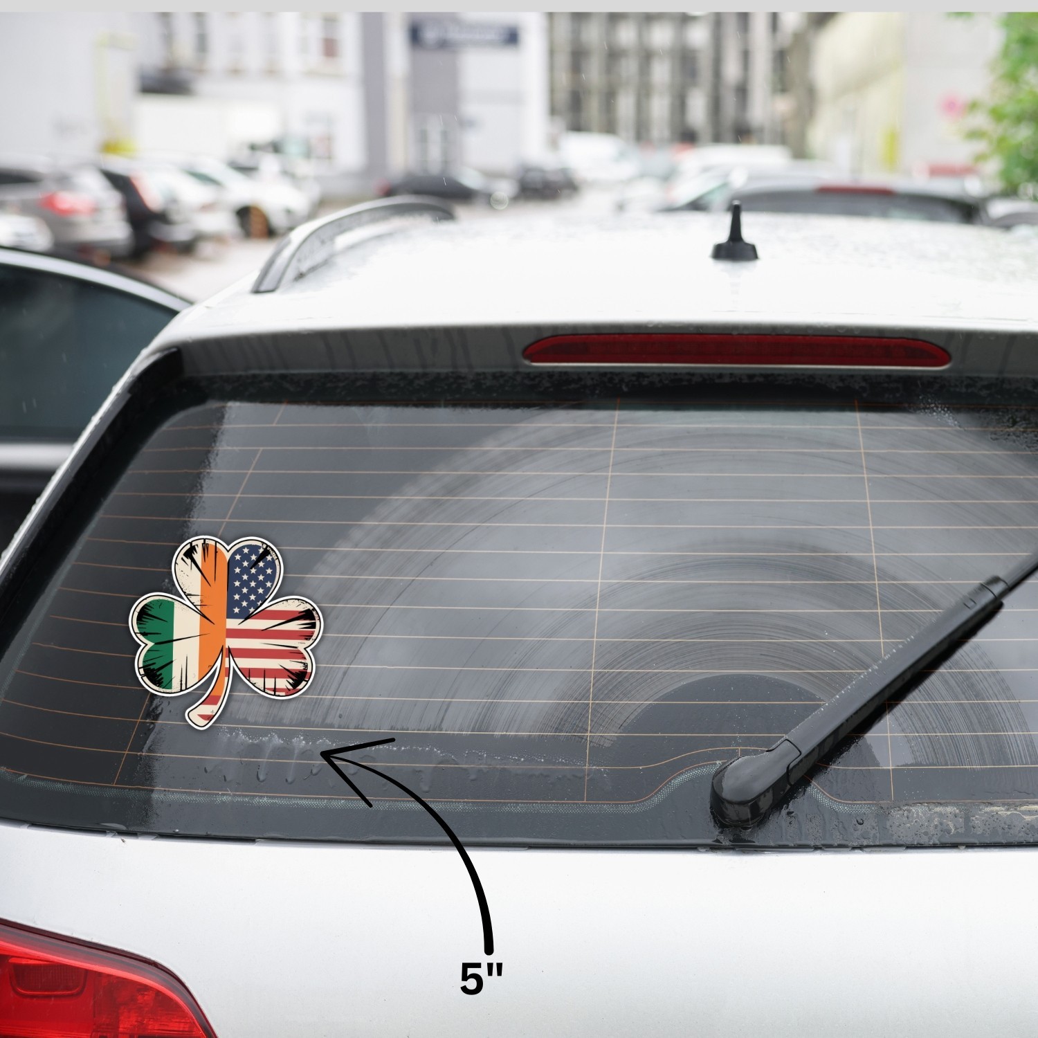 4PCS Irish American Shamrock Stickers – Ireland Clover Vinyl Decals