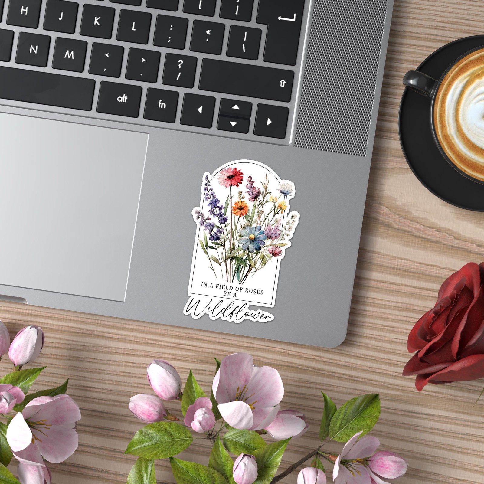 Field Roses Wildflower – Vinyl Decal Sticker – Car Window Laptop – ebn11604