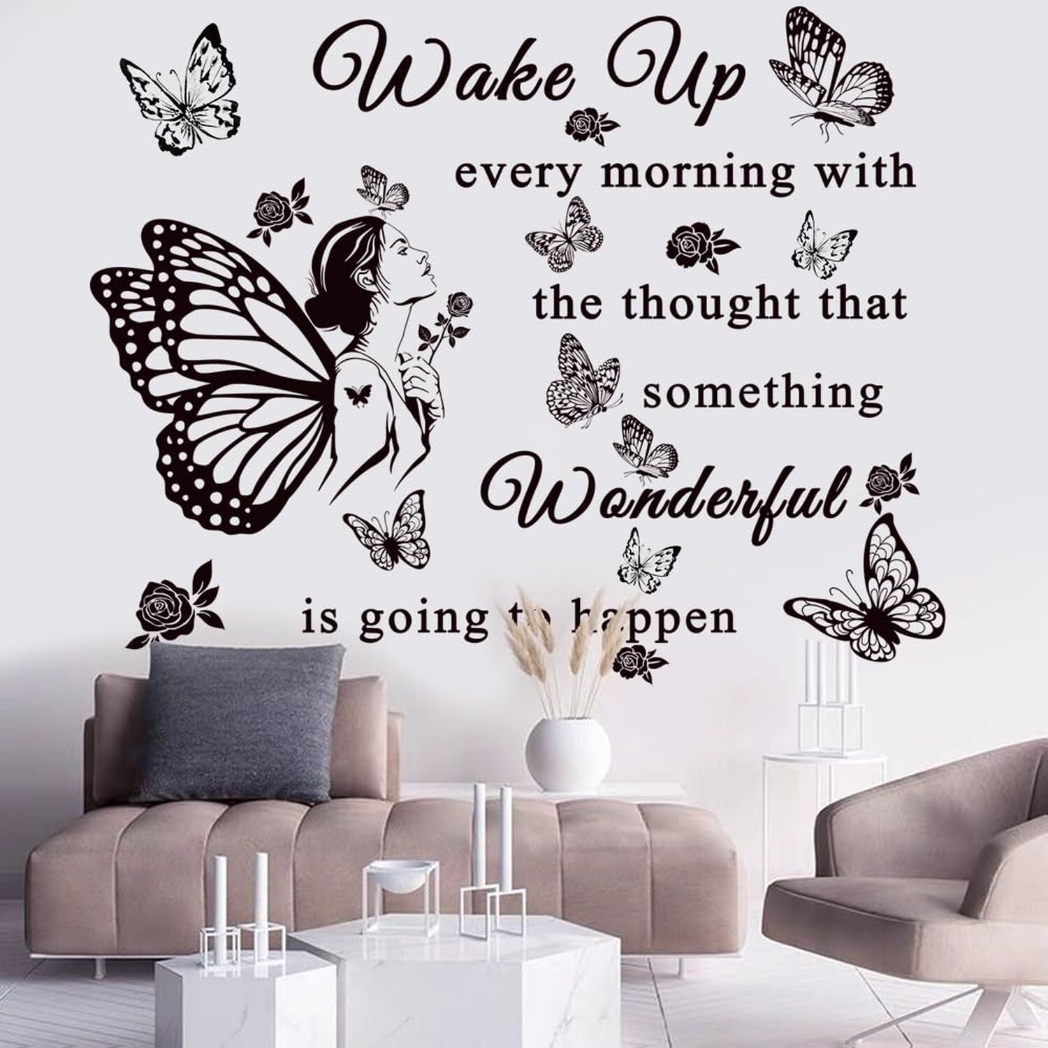 Inspirational Quote Wall Decals Wake up Every Morning with The Thought That S…