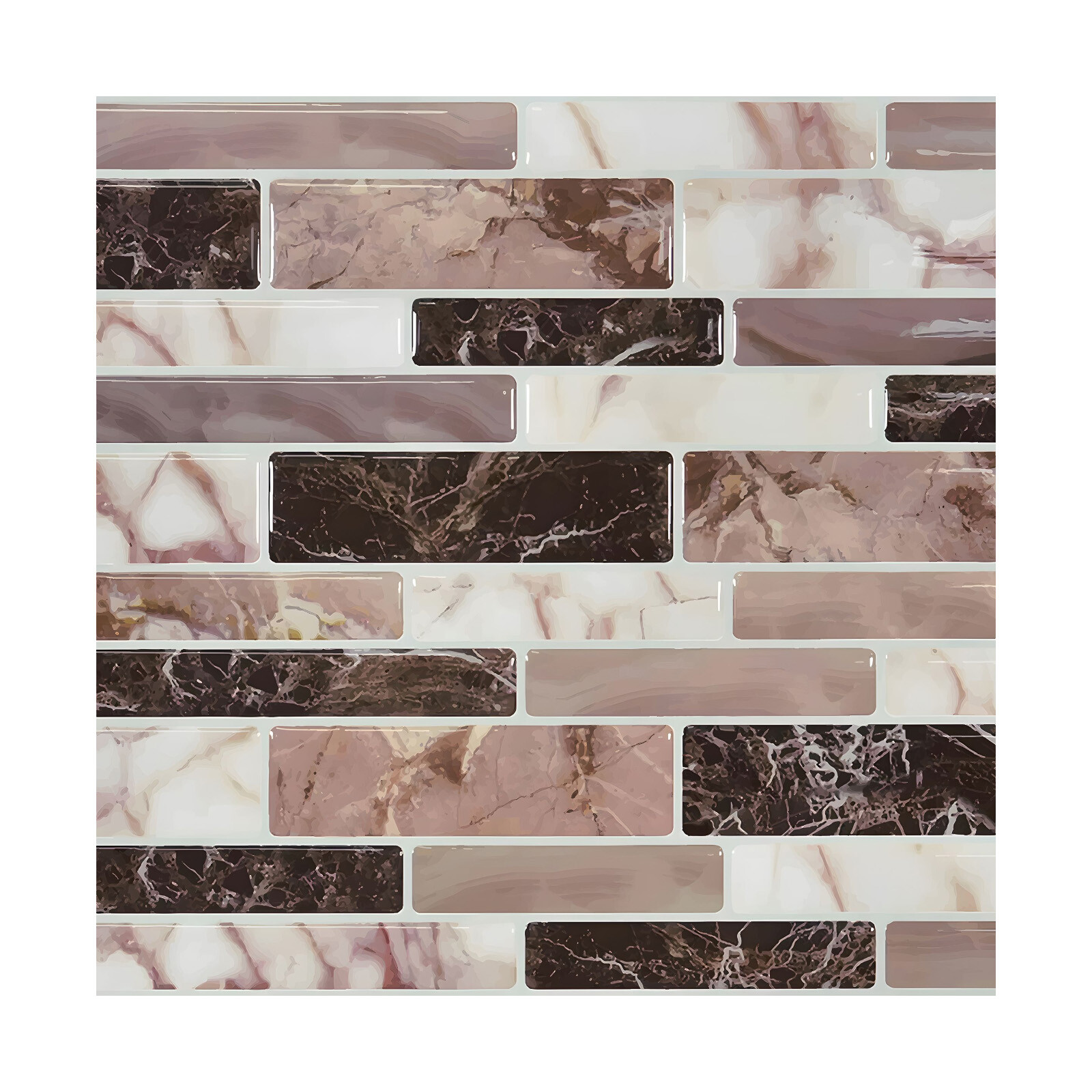 20/30x Self Adhensive Wall Panel Tile Waterproof Wall Sticker Kitchen Backsplash