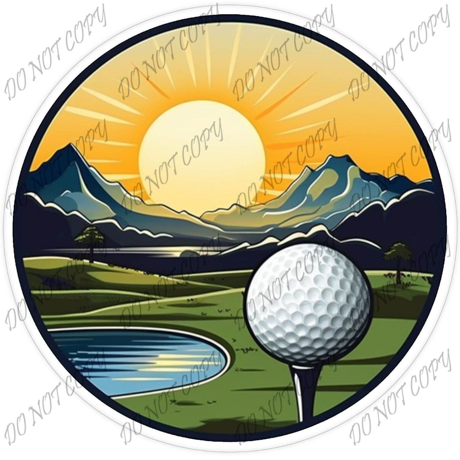 Laminated Vinyl Decal Die Cut Sticker – Golf Lovers Lot – Made in USA