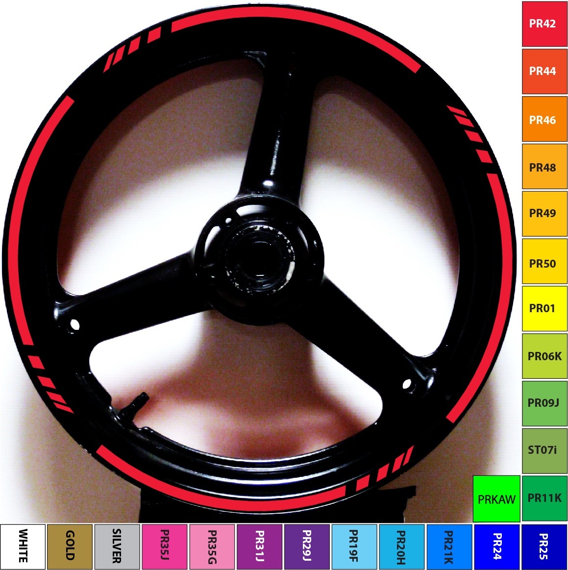 CUSTOM MOTORCYCLE RIM STRIPE WHEEL DECAL TAPE KAWASAKI NINJA EX250 EX500 ZZR600