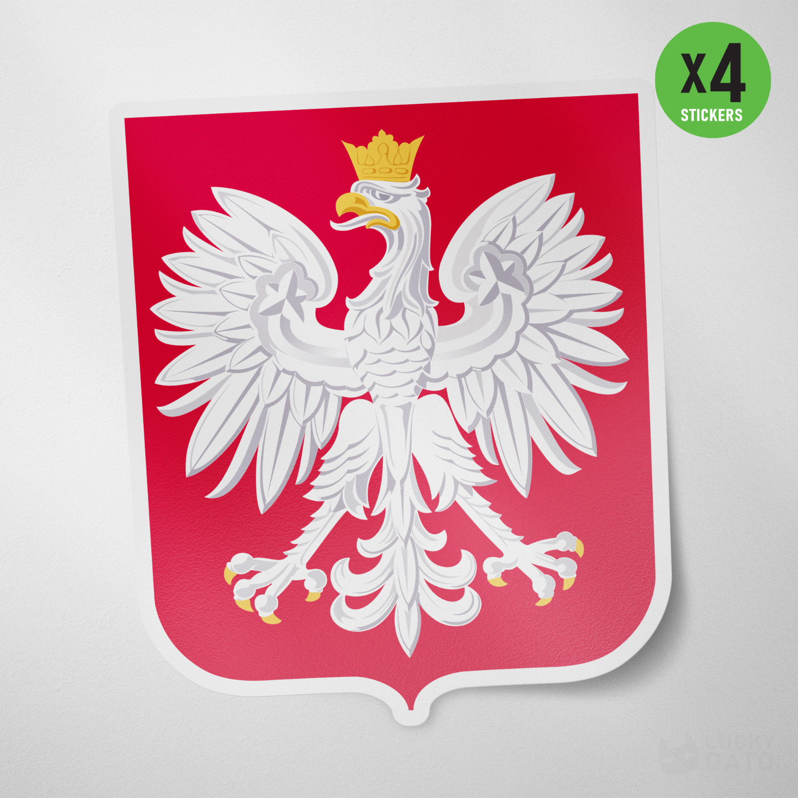Poland National Football Team 4 Pack Sticker Vinyl Decal Polska PragueWarsaw