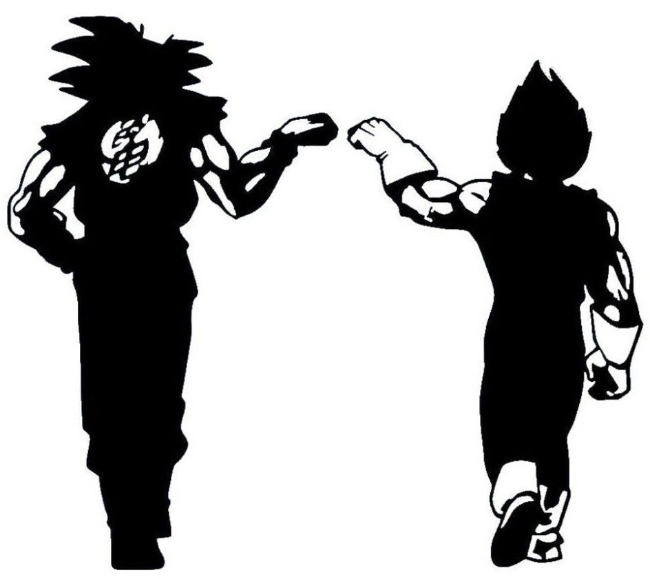 Decal Vinyl Truck Car Sticker – dBZ Dragon Ball Z Super Saiyan Goku & Vegeta-