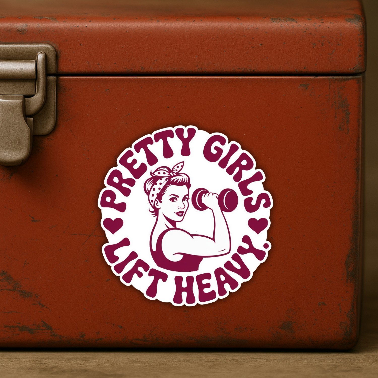 Gym Girl Powerlifting Stickers: Funny Fitness Decals – 4PCS