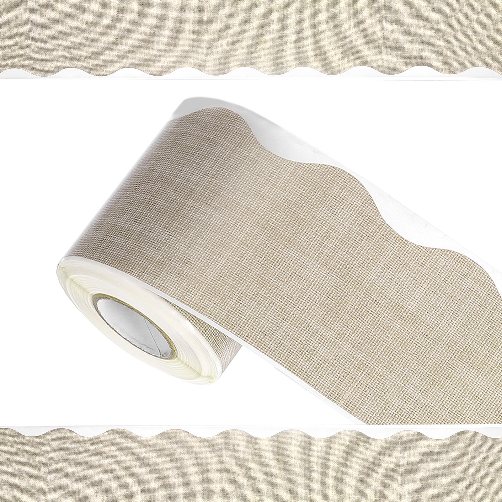 Bulletin Board Border, 65.6Ft x 2.75Inch Classroom Border Trim Burlap Edge