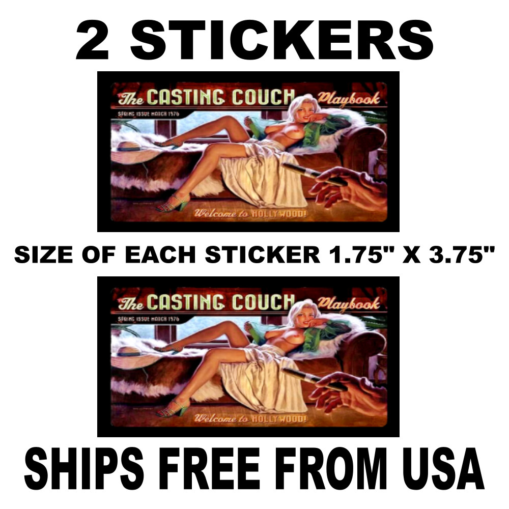 Sexy Adult Sticker Decal Sign Beautiful Blonde On Casting Couch