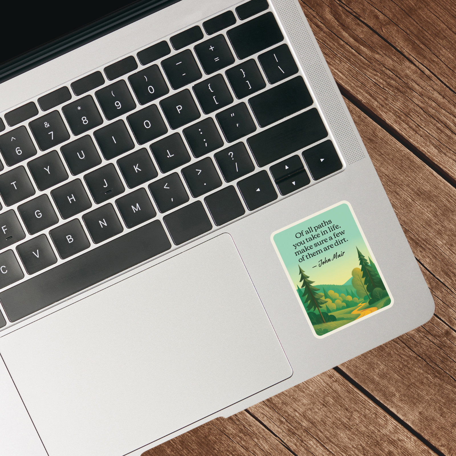 John Muir Quote Sticker Hiking Nature Retro Forest Trail Vinyl Decal