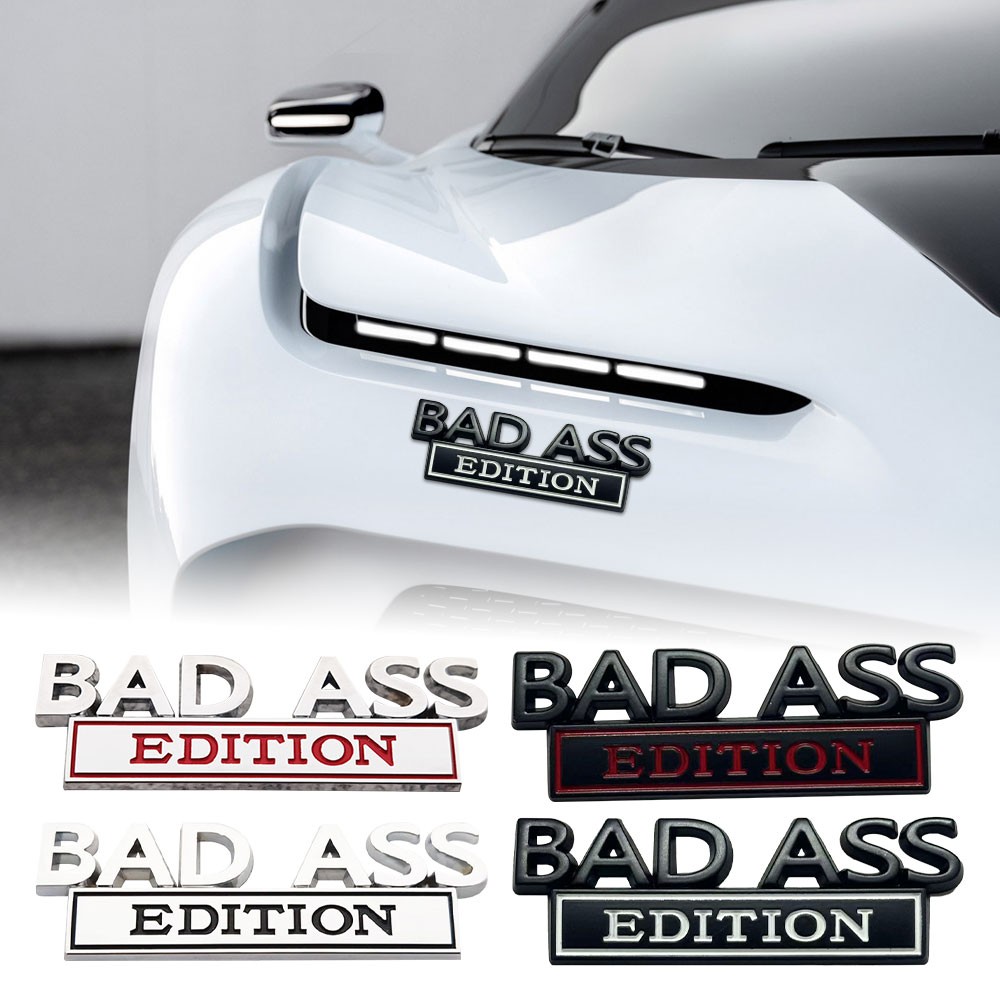 Bad Ass Edition Emblem Car Badges Badass 3D Sticker Decal Chrome TL